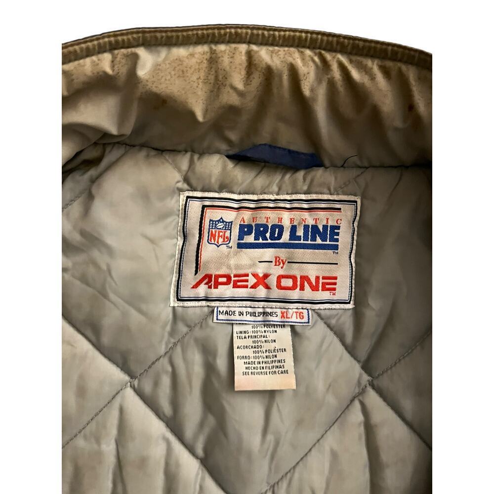 Vtg 1990s Mens Sz XL Pro Line APEX ONE Dallas Cowboys Logo Jacket Blue - Picture 7 of 7